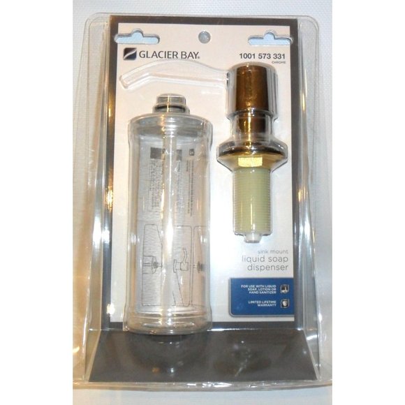 NEW Glacier Bay Sink Mounted Chrome Liquid Soap Dispenser Kit - Picture 1 of 4